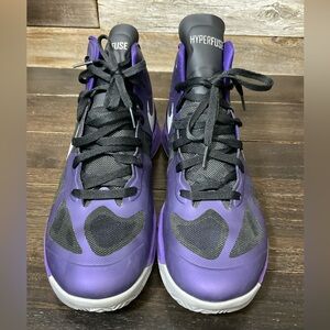 Nike Hyperfuse Court Purple Wolf Grey Black Mens Size 12 Sneakers
